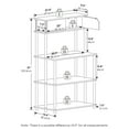 thumbnail image 6 of Furinno Turn-N-Tube Toolless Multipurpose Printer Stand Display Storage Shelf with Top Cabinet, Americano/Black, 6 of 6