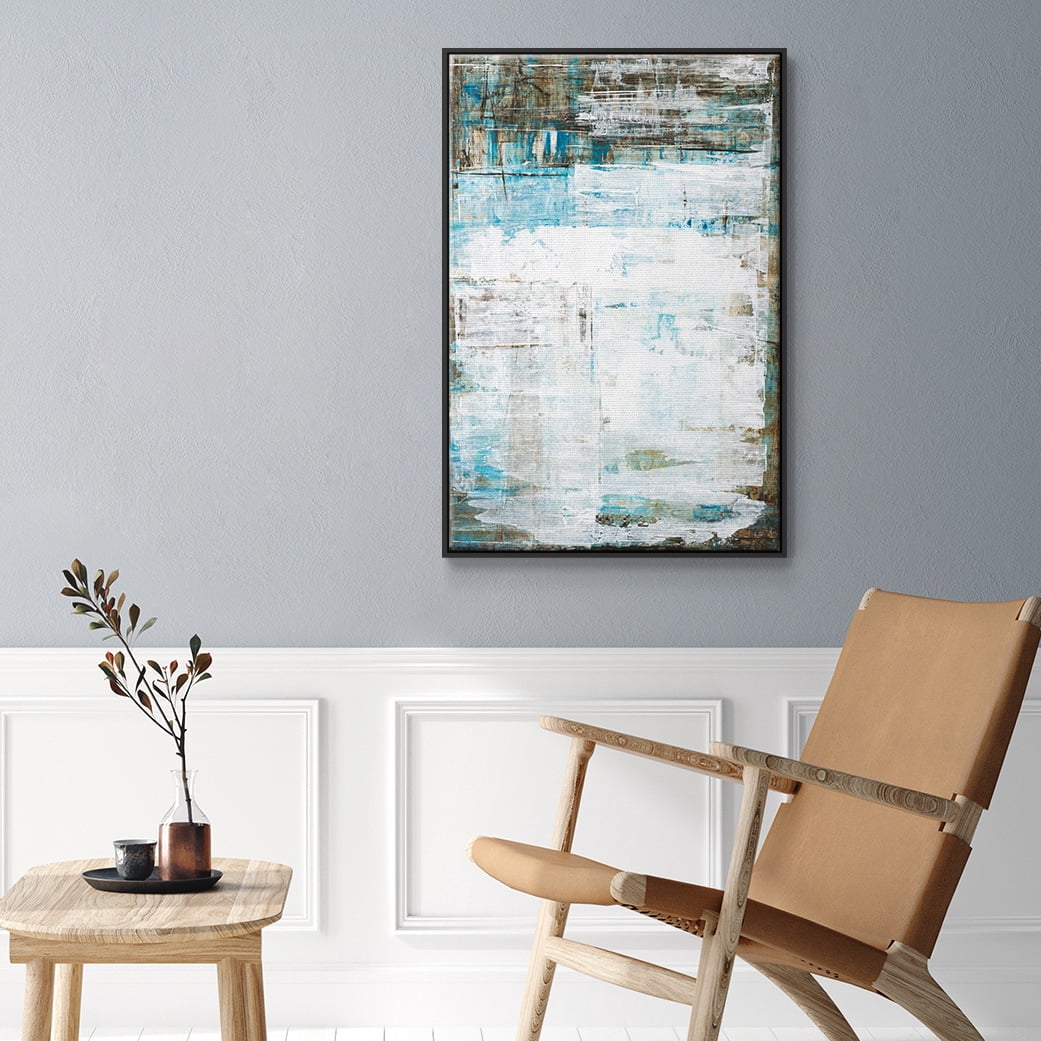 Beach Glass Framed Premium Gallery Wrapped Canvas - Ready to Hang