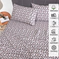 thumbnail image 5 of RUVANTI 100% Cotton King Size Sheets Set, 4 Pieces, Soft & Breathable Percale Weave Bedding, Deep Pocket 16", Hotel Standard, Crisp Cool Feel, Durable, Perfect Floral Bed Sheet, Hope, 5 of 8