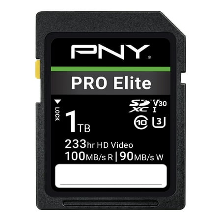 UPC: 0751492641942 | PNY 1TB PRO Elite Class 10 U3 V30 SDXC Flash Memory Card – 100MB/s  4K UHD  Full HD  UHS-I  Full Size SD