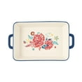 thumbnail image 4 of (3 pack) The Pioneer Woman Keepsake Floral 7" x 10" Ceramic Baking Dish with Lid, 4 of 7