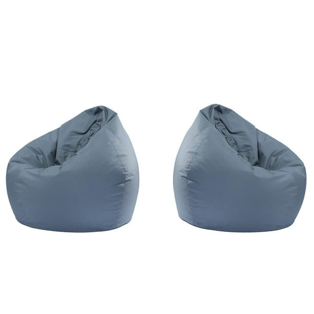 2 unds Sillas de Granos Resistente A Agua Decoración Hogar gris BLESIY Funda impermeable tipo puff