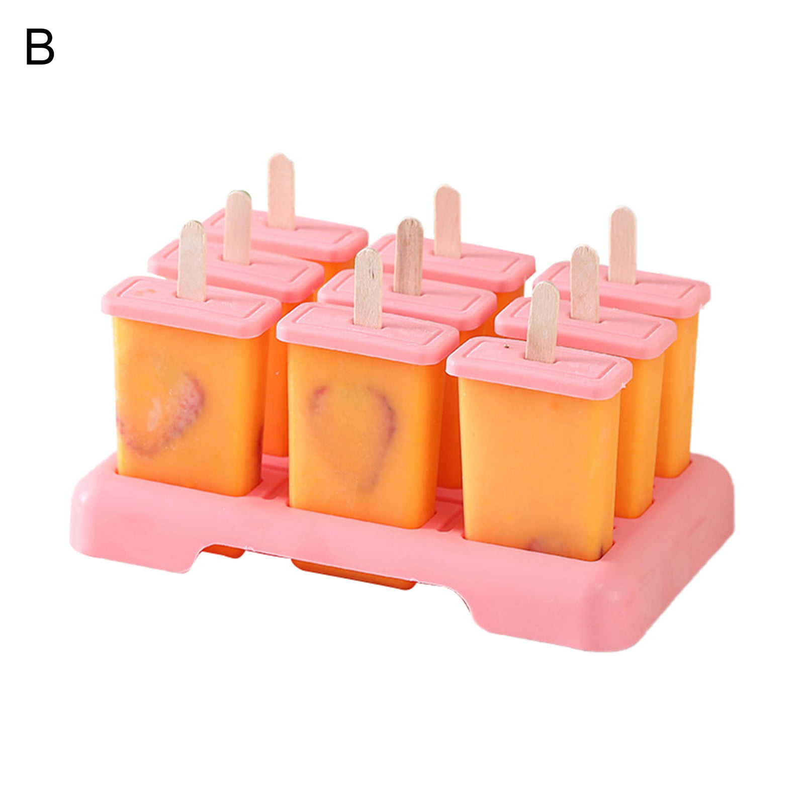 MEETRUE Popsicle Molds for Toddlers Kids, 9-Cavity Popsicles Molds Silicone BPA Free Popsicle Maker Mold Set Ice Pop Mold Ice Popsicle Maker Handmade