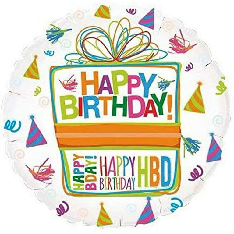 Mayflower Products Happy Birthday Hot Air Balloon Jumbo Foil Balloon  (Multi-Colored) Party Accessory