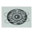 thumbnail image 1 of Galaxy Mandala Cutting Board, Orbital Hoops Inspired Design Interpenetrated Sun and Moon Day Night, Decorative Tempered Glass Cutting and Serving Board, Small Size, Black and White, by Ambesonne, 1 of 1