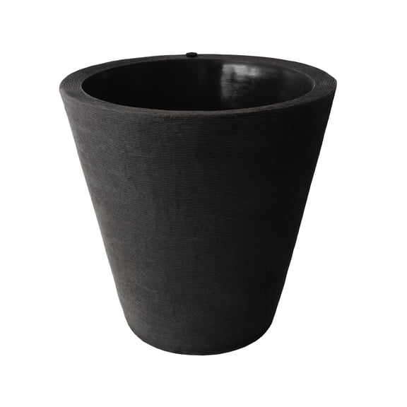 Algreen Olympus 20" Self-Watering Planter, 100% Recycled Black Resin