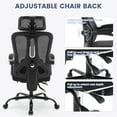 thumbnail image 2 of Cherish Home Office Desk Chair with Footrest, High-Back Mesh Swivel Chair with Adjustable Lumbar Support Headrest, Computer Rolling Task Chairs for Home, Gaming Room, 2 of 8