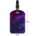 thumbnail image 6 of Square 2Pack PU Leather Starry Nebula Outer Space Cruise Luggage Tag with Privacy Cover and Name ID Tag for Travel Handbags Backpacks Luggage Tags, 6 of 6