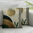 thumbnail image 3 of COMIO Boho Pillow Covers, Mid Century Green Tropical Leaves Decorative Outdoor Throw Pillow Covers Abstract Geometric Minimalist Modern Cushion Case Square for Home Couch Sofa, 3 of 5