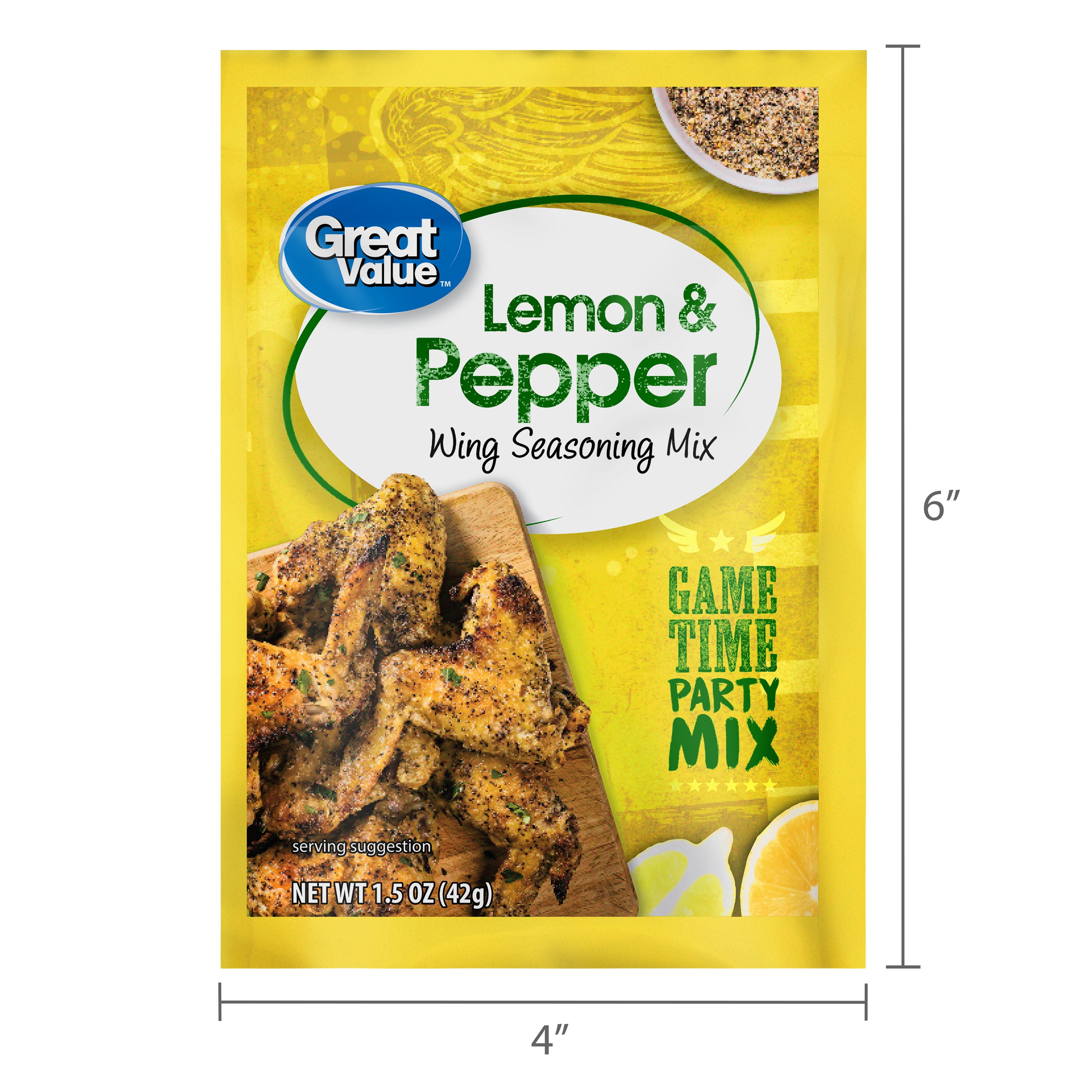 Great Value Lemon & Pepper Wing Mix, 1.5 oz
