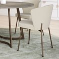 thumbnail image 6 of Amisco Camilla Dining Chair - Cream Bouclé Polyester / Bronze Metal, 6 of 9