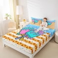 thumbnail image 3 of Erosebridal Pickleball Ice Cream Drip Full Size Sheets, Waffle US Flag Bed Sheets, 1 Flat Sheet, 1 Fitted Sheet and 2 Pillowcases, 3 of 5