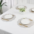 thumbnail image 7 of Unique Bargains Set of 6 Flower Placemats for Kitchen White 15*15in, 7 of 7