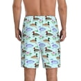 thumbnail image 4 of Lsque Mallard Duck Of Lotus Flowers Mens Sleep Pajama Shorts,Short Pajama Pants, Cotton Ultra-Soft Knit-X-Large, 4 of 9