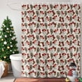 thumbnail image 4 of Christmas Western Cowboy Santa Shower Curtain for Bathroom, Seamless Boot Cow Cactus Waterproof Shower Curtains Washable Quick Dry with Hooks Bathtub Curtains 60x72IN, 4 of 9