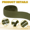 thumbnail image 3 of Uxcell Sew on Hook and Loop Tape, 1 Inch Width Non-Adhesive Back Nylon Fastener Strips 1 Yards for Crafts - (Navy Green), 3 of 7
