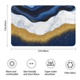 thumbnail image 3 of Blue and Gold Marble Glitter Waves Pattern Bathroom Rugs Mat,Non Slip Microfiber Bathroom Rug,Rubber Backing,Soft Bathroom Mats for Bathroom Floor,Tub and Shower,17x27in(43x68cm), 3 of 5