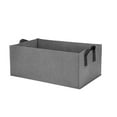 thumbnail image 2 of 1-Pack Grow Bags, 10 Gallon Heavy Duty 300G Thickened Nonwoven Fabric Raised Garden Bed Square Flower Planter Containers for Carrot Onion,Flowers,Fruit/Growing Pots with Handles, 23.6x11.8x7.9in, 2 of 8