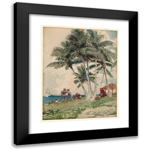 Winslow Homer 12x14 Black Modern Framed Museum Art Print Titled - The Buccaneers (1885)