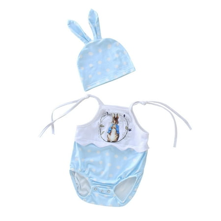 

Zlekejiko 018M Bodysuit Boys Easter Jumpsuit Hat Romper Bunny Rabbit Girls With Cute Sleeveless Baby Outfits Girls Romper&Jumpsuit