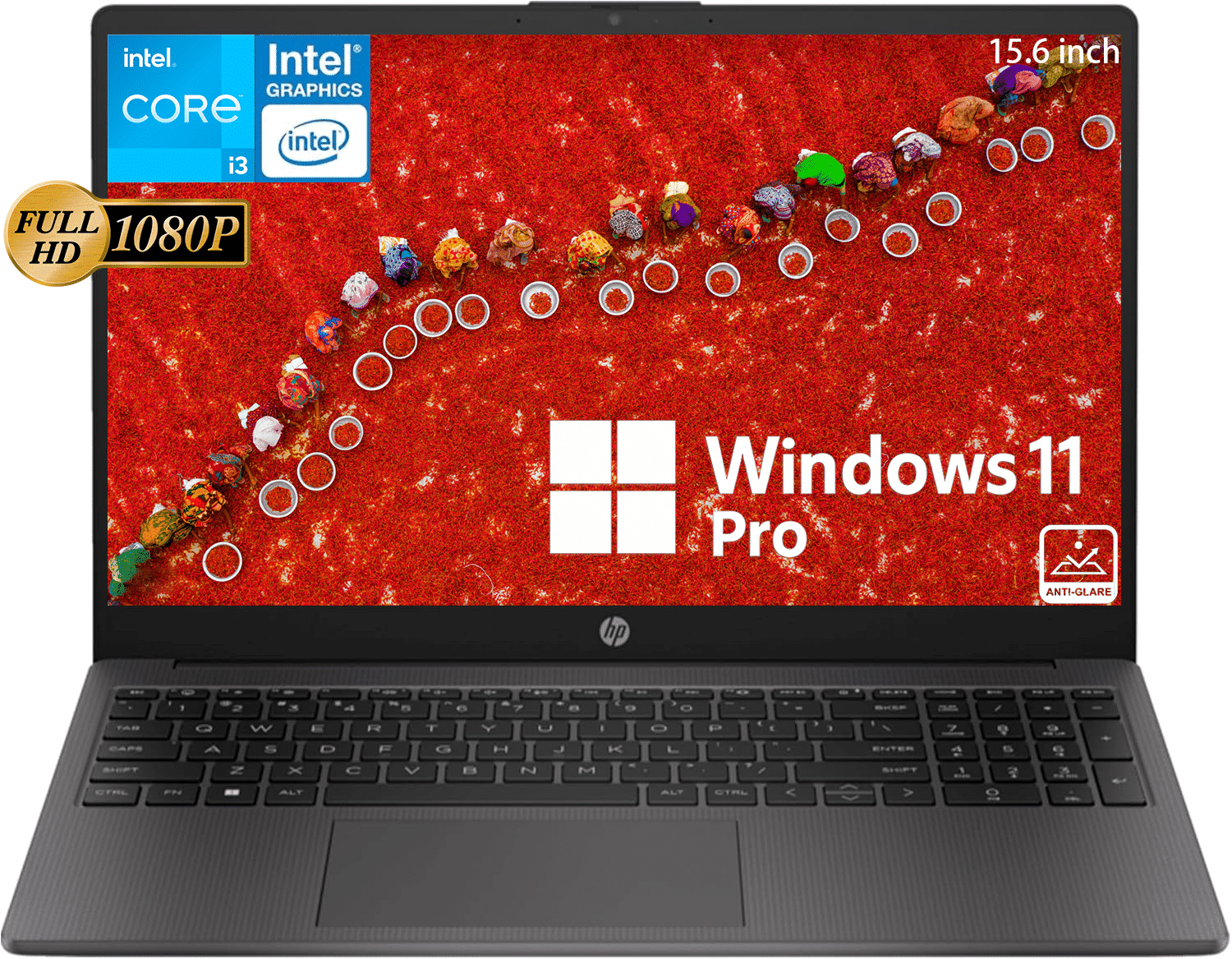 HP Laptop 17-cn0273st - Intel Core i3, 8GB RAM, 512GB SSD, 17.3