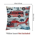 thumbnail image 4 of nygtbtfer Police Car Throw Pillow Soft Fire Truck Decorative Throw Pillowcase for Kids Teens Vehicle Pillow Case Cushion Cover Airplane Pattern Red Blue Cushion Case White, 4 of 7