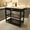 Black, variant on DOPIN Kitchen Cart with Wood Tabletop, Rolling Trolley Kitchen Island with Drawers and Adjustable Shelves, Storage Cabinet with Spice Rack Towel Bar for Kitchen, Dinning Room, White
