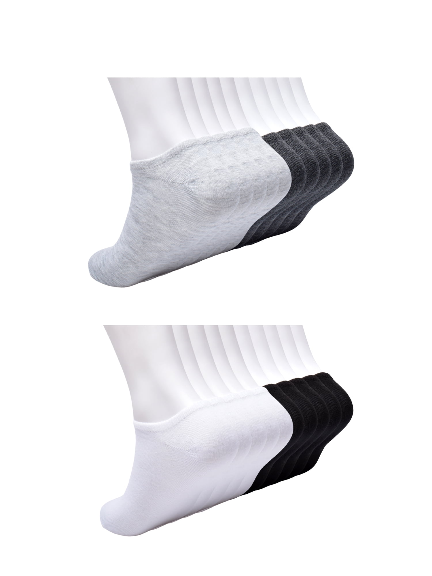 No Boundaries Womens Low-Cut Socks, 20-Pack, Shoe Size 4-10