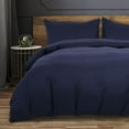 thumbnail image 2 of Unique Bargains 3 Pieces Pompoms Duvet Cover Bedding Set Queen Navy Blue, 2 of 8