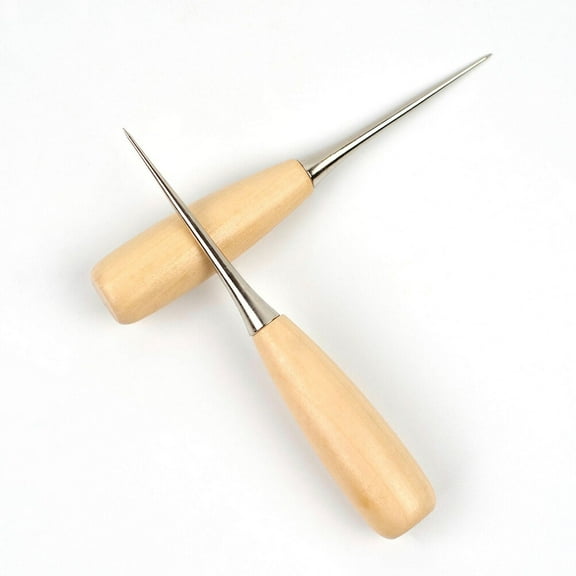USHOBE Handmade Craft Tool 3Pcs Sewing Awl for Leather Canvas Cloth Paper Projects
