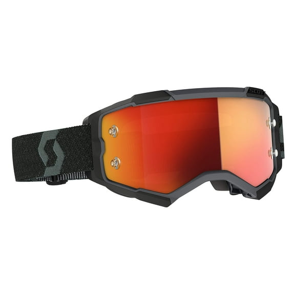 Scott Fury MX Offroad Goggles Black w/Orange Chrome Lens
