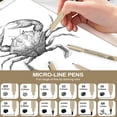 thumbnail image 4 of Estilografos (12 PCS) Rotuladores Punta Fina a Grueso, Plumas Negras Para Rotuladores y Dibujo, Estilógrafo para Caligrafía, Escribir, Diseñar, Cómic, 4 of 4
