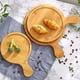 thumbnail image 5 of Bamboo Pizza Board, Pizza Tray, Round Pizza Dish, Pizza Tray with Handle, Used for Baking Pizza, Bread, Cutting Fruit, Vegetable, Cheese, 5 of 5