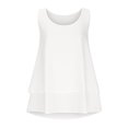 thumbnail image 4 of Summer Tank Shirt for Women Solid Color Sleeveless Round Neck Vest Tops Tunic Casual Layered Flowy Hem Blouses Tee, 4 of 5