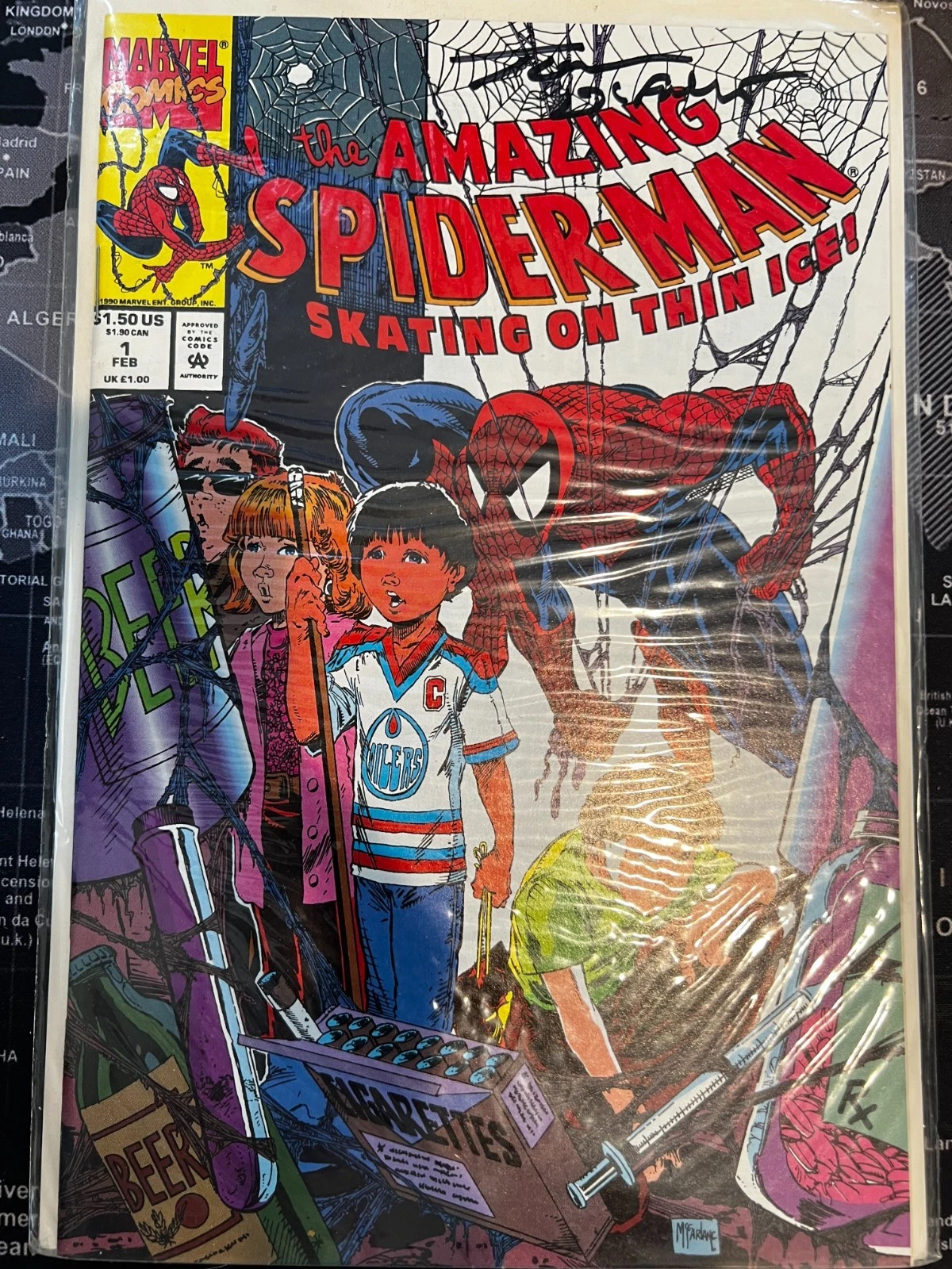 Amazing Spider-Man #1 Skating on Think Ice McFarlane Cover Signed Tom Defalco