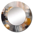 thumbnail image 2 of Designart "Marble Energy Metallic Circles I" Abstract Marble Round Mirror Wall Decor Modern - Large Gold Round Bathroom Mirror - Round Mirror - 29" x 29", 2 of 6