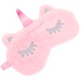 thumbnail image 3 of Pink Plush Fluffy Eye Masks Unicorn Design Sleep Eyeshade Lightweight Comfortable Night Blindfold for Sleeping Travel Work Naps, 3 of 5