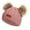 Deep pink, variant on Toddler Baby Girls Boys Winter Hats with Double Poms, Soft Thick Warm Ribbed Chunky Cable Knit Hats Skull Caps for 1-11 Years Old Kids