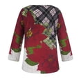 thumbnail image 4 of Meichang Hauts d'Automne pour Femmes Grande Taille T-Shirts Graphiques Pailletés Arbre de Noël Légers à Manches Longues Col Ras du Cou Chandail de Noël Hauts des Fêtes, 4 of 5
