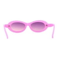 thumbnail image 4 of Womens Oval Thick Plastic Mod Fashion Plastic Sunglasses Pink Purple Pink, 4 of 4