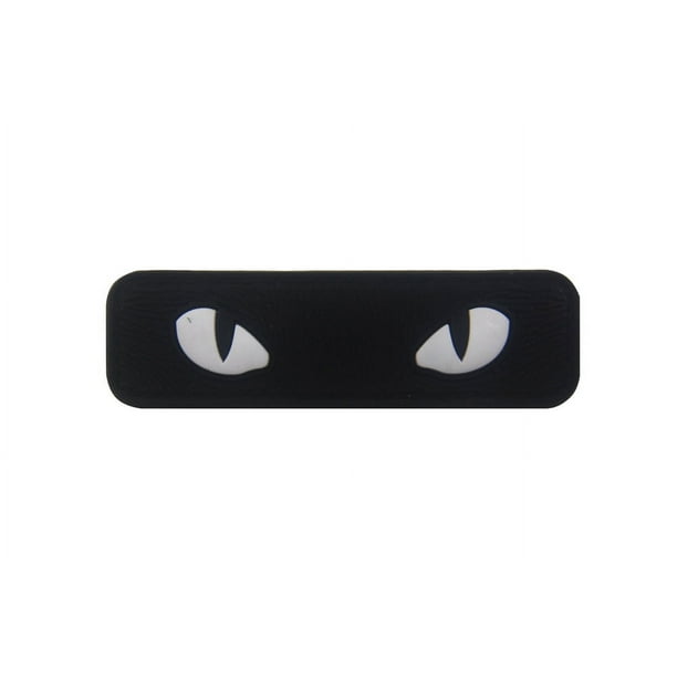 Adhesivo reflectante para bolsa con capítulo táctico de ojo de gato y ojos de diablo luminosos para exteriores, con velcro