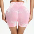 thumbnail image 4 of KPOPLK Womens Biker Yoga Shorts with Pocket, High Waisted Tummy Control 3 Inch Workout Spandex Athletic Gym Shorts,Pink,Size M, 4 of 5