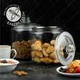 thumbnail image 6 of 1 Gallon Glass Cookie Jar - Large Food Storage Container with Airtight Lid - Keep Fresh Flour, Chewy Pet Treats, Candy, Dried Foods, Detergent Pods for Your Kitchen or Laundry Room- Pack of 2, 6 of 7