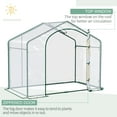 thumbnail image 4 of CoSoTower 6' X 3' X 5' Portable Walk-In Greenhouse, PVC Cover, Steel Frame Garden Hot House, Zipper Door, Top Vent for Flowers, Vegetables, Saplings, Clear, 4 of 9