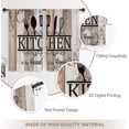 thumbnail image 6 of Retro Farmhouse Kitchen Curtains Short Small Funny Quotes Rustic Wooden Plank Knife and Spoon Rod Pocket Vintage Brown Country Bedroom Living Room Treatment Fabric 2 Panels 27.5Wx39H Inch, 6 of 6