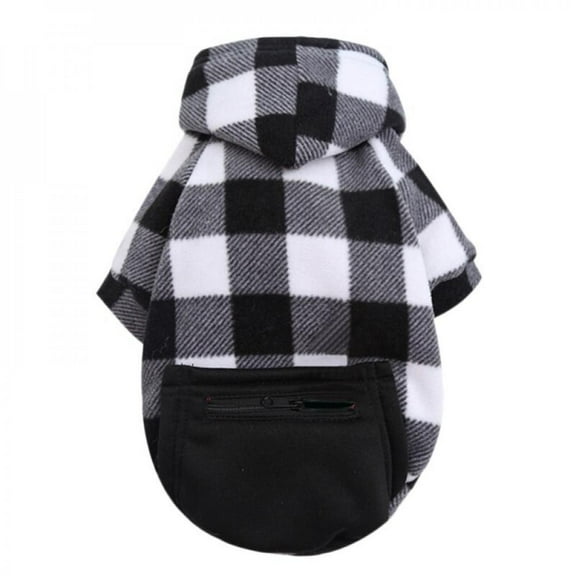 Hazel Tech Dog Classic Plaid Hoodie Pet Dog Clothes Breathable for Small Medium Dog Cats