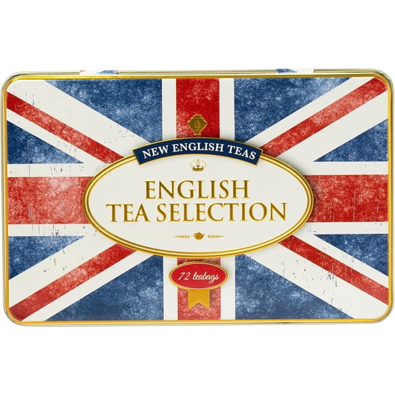 New English Teas English Tea Selection Union Jack Tin Assorted 72 Count