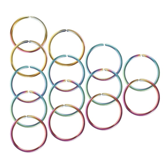 WHAMVOX 20pcs Metal Split Rings Small Round Key Rings Metal Keychain Rings Keychain Round Key Rings