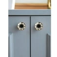 thumbnail image 2 of Perilla Home Set of 6 Knob (Ceramic with 24 K Gold) Decorative Knobs for Home Kitchen Cabinet Hardware Cupboard Door Dresser Wardrobe and Drawer Pulls (Marigold Black), 2 of 8