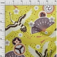 thumbnail image 3 of oneOone Velvet Yellow Fabric Asian Japanese Pattern Sewing Craft Projects Fabric Prints By Yard 58 Inch Wide, 3 of 4